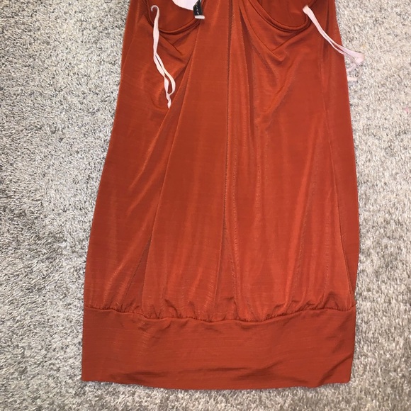 Volce Dark Orange & Brown Balled Blouse size M - Picture 11 of 11